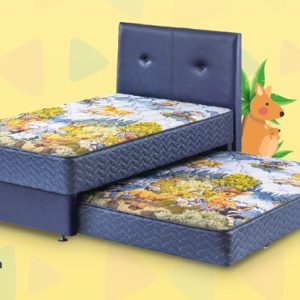 FULLSET DIPAN DAN KASUR SPRINGBED 2 IN 1 GUHDO HAPPY KIDS KNOCK DOWN HB SIENNA 140x200cm
